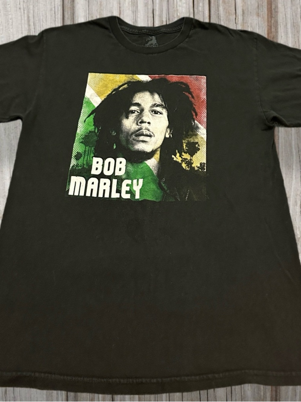 Zion Rootswear Men’s Bob Marley Black Graphic Tee L